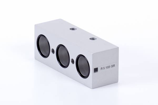 Placa capat - dreapta, sistem modular de placi pentru distribuitoare 5/2 si 5/3, tip R-5-103 G