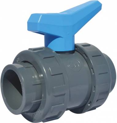 Robinet cu bila, conexiuni prin lipire, 25 mm, PVC-U (pentru apa), PN 16