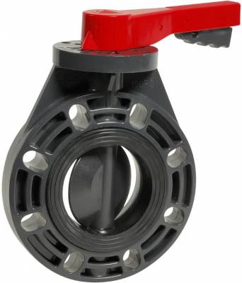 Robinet fluture din plastic tip Lug, scaun EPDM, protectie anti-UV, DN100, PVC-U