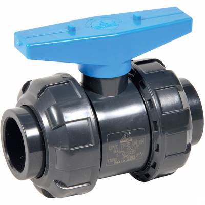Robinet cu bila, conexiuni prin lipire, 20 mm, PVC-U, PN 10