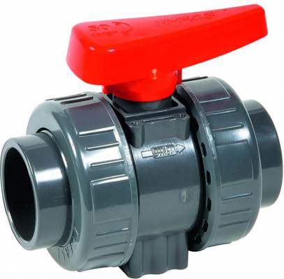 Robinet cu bila, conexiuni prin lipire, 32 mm, maneta scurta, PVC-U, PN 16