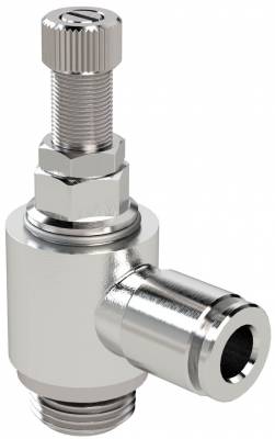Drosel cu filet exterior G 1/4 si conector push-in 6 mm, droselizare furtun - filet
