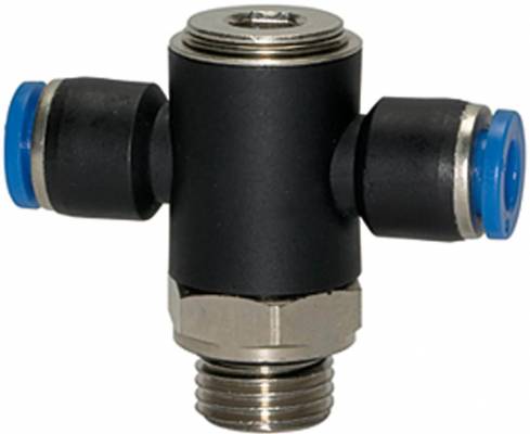 Ramificator T push-in cu filet cilindric exterior si O-ring, seria standard, G 1/4&QUOT; - 10 mm