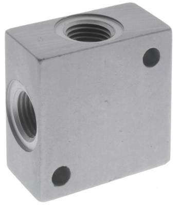 Ramificator cu 4 orificii in cruce, filete G 1/4, din aluminiu
