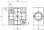 Ramificator cu 4 orificii in cruce, filete G 1/4, din aluminiu