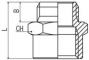 Reductie cu filet exterior G 1 1/4&QUOT; - interior G 1&QUOT;, lunga, PN 25, alama nichelata