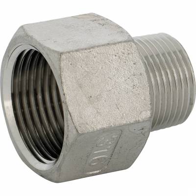 Reductie cu filet exterior R 1/2&QUOT; - interior Rp 3/4&QUOT;, lunga, inox AISI 316