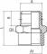 Reductie cu filet exterior R 3/8&QUOT; - interior Rp 3/8&QUOT;, PN 75, alama nichelata