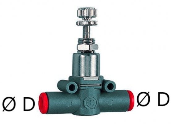 Regulator presiune cu cuple push-in 6 mm