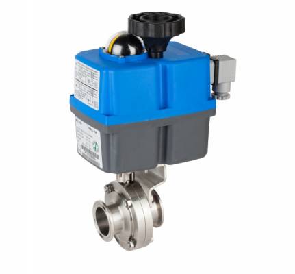 Robinet fluture, conex. sanitare 1&QUOT;, actuator electric PN 10