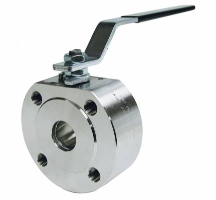 Robinet din inox cu bila, tip wafer, orificiu complet, flanse PN 16, 3/4&QUOT;