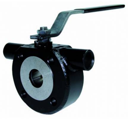 Robinet cu bila, tip wafer, orificiu complet, camera incalzire, flanse PN 16, 2 1/2&QUOT;