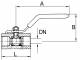 Robinet cu bila compact, INOX - mini