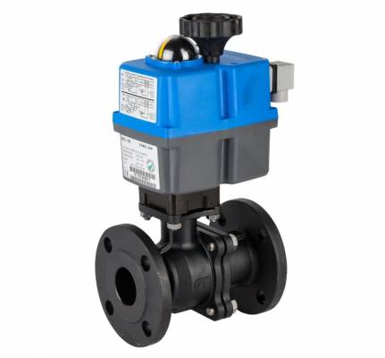 Robinet cu bila, 2 piese, flanse ANSI 150, actuator electric, 1/2&QUOT;