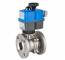Robinet din inox cu bila, 2 piese, flanse PN 40, actuator electric, 2&QUOT;