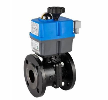 Robinet cu bila, 2 piese, flanse PN 16, actuator electric, 1/2&QUOT;