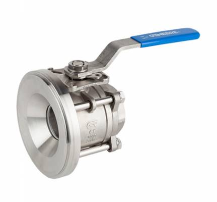 Robinet din inox cu bila, conexiuni sudabile/rezervor 2 1/2&QUOT;, actuator pneumatic simpla act., PN 63