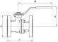 Robinet cu bila din inox, 2 piese, orificiu complet, 1 1/2&QUOT; (DN40), max. 180°C, flanse PN 40