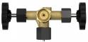 Robinet cu dublu blocaj pentru manometru, manson tensionare, -10°C - +120°C, PN 400 bar