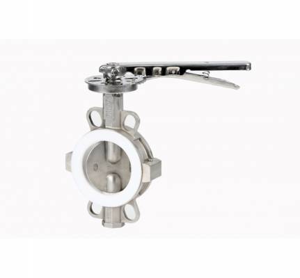 Robinet fluture tip wafer, inox si PTFE, 2 1/2&QUOT;, flanse ANSI 150 si PN 10/16