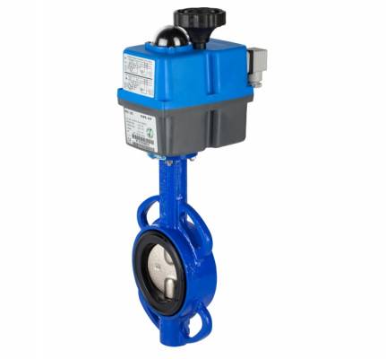 Robinet fluture, tip wafer, flanse ANSI 150 si PN 10/16, actuator electric, 3&QUOT;