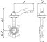 Robinet fluture Wafer, disc din inox, flanse PN 10/16 & ANSI 150, 2&QUOT; (DN50)