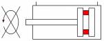 Cilindru standard dubla actiune magnetic cu amortizare anti-rotatie (interna), Ø32-63