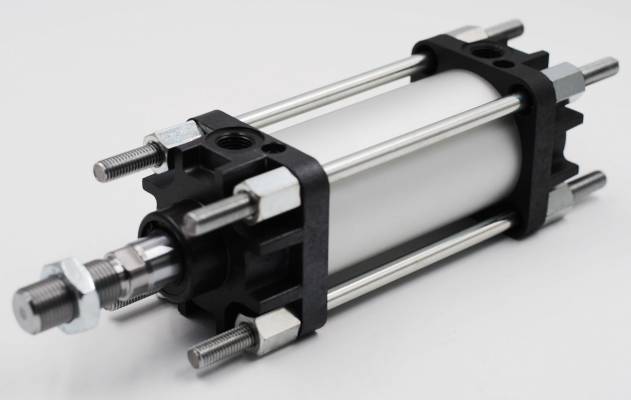 Cilindru CNOMO dubla actiune, magnetic, cu amortizare, Ø 100 mm, cursa 125 mm