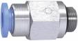 Supapa de sens push-in 10 mm cu filet exterior G 3/8 etansat cu O-ring , sens furtun - filet