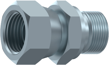 Adaptor hidraulic rotativ cu filet interior-exterior 60° BSP