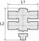Ramificator T dublu push-in cu filet cilindric exterior si O-ring, seria standard, G 1/8&QUOT; - 6 mm