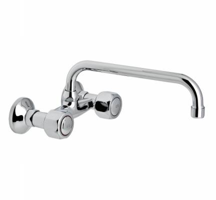 Baterie cu mixare pentru chiuveta si montaj perete - gat 24 cm