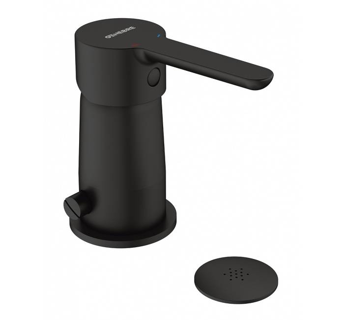 Baterie bideu cu divertor - negru mat