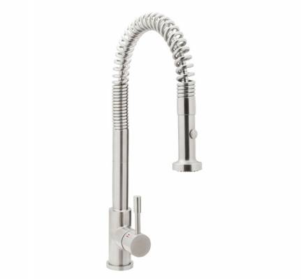 Baterie inox cu arc si dus extractibil