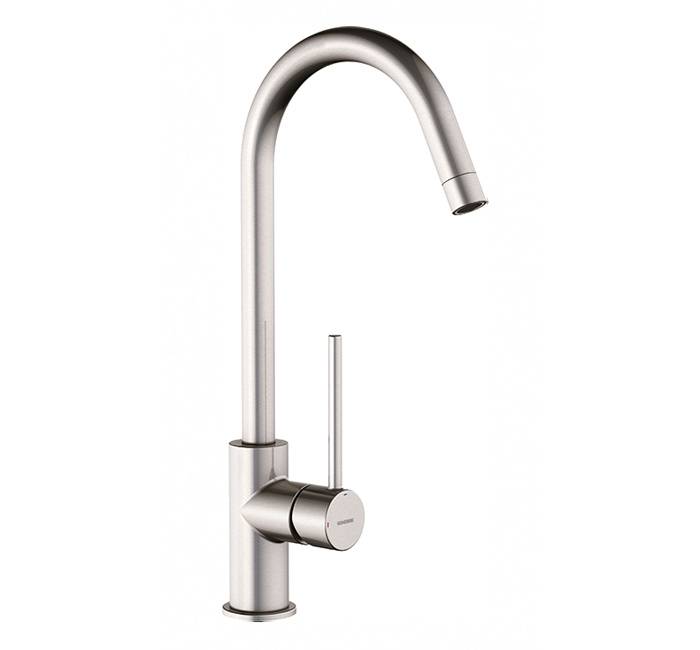 Baterie Inox monocomanda pentru chiuveta bucatarie - pornire apa rece (Cold start)