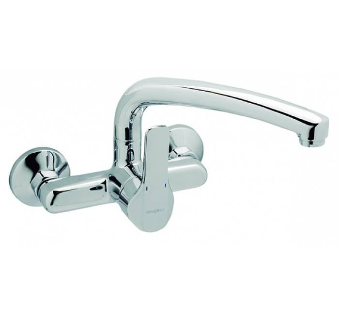 Baterie 15 cm cu mixare pentru bucatarie - montaj perete