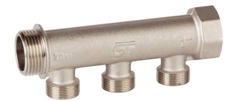 Bloc ramificator, filet G 3/4&QUOT;, filet lateral G 1/2&QUOT;, 3 ramificatii, max. 10 bar