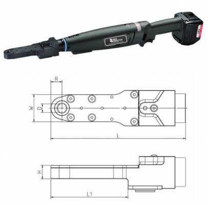 Cheie unghiulara cu cap decalat si baterie SW 12, 18V, 8-17 Nm - shut-off