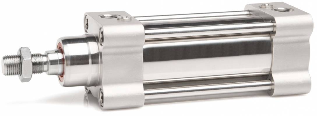 Cilindru inox dubla actiune magnetic cu amortizare, ISO 15552