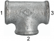 Conector T cu filete interioare Rp 1/4&QUOT;, din fonta maleabila