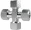 Conector cruce, tub Ø8mm, 630bar, otel galvanizat