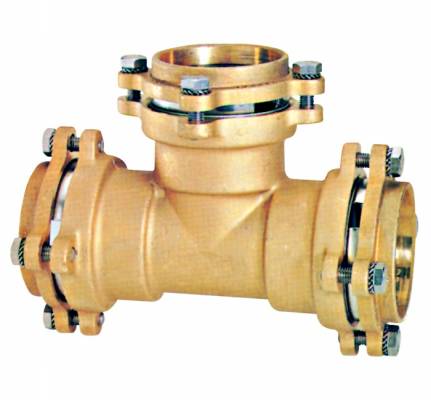 Conector T cu flansa pentru teava PE Ø 65 mm
