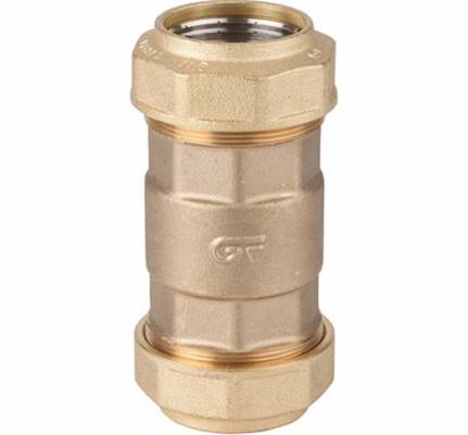 Cupla dreapta pentru tub PE40xPE40, cu supapa, max. 16