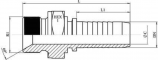 Cupla dreapta cu filet exterior  1/2&QUOT; BSP, furtun DN 1/4&QUOT;, con 60°