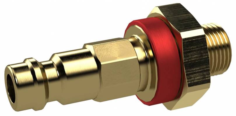 Cupla rapida tata ne-interschimbabila cu filet exterior G 1/8&QUOT;, rosu, DN 5