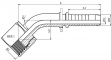 Cupla rotativa 45° cu filet interior ORFS 11/16&QUOT; 16h UNF, DN 1/4&QUOT;