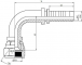 Cupla rotativa 90° cu filet interior JIC 37° 1 5/8&QUOT;-12h UNF, furtun DN 1&QUOT;
