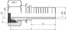Cupla rotativa dreapta cu filet interior metric, Ø 12S, 20x1,5, DN 1/2&QUOT;