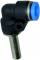 Cupla L push-in 6 mm cu adaptor 6 mm, seria Mini