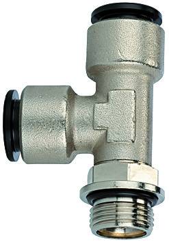 Cupla L-T push-in cu filet cilindric exterior si O-Ring, seria click-clock, G 1/4&QUOT; - 10 mm